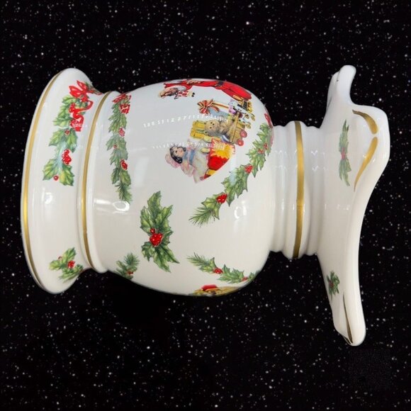 FRANKLIN MINT 1992 Porcelain Candle Stick Holder Night Before Christmas Set 2 - Picture 10 of 14